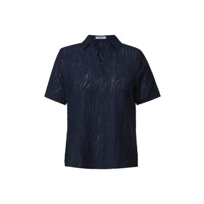 Afbeelding van Cecil MIT Struktur Blouse, Dames, Maat: XS, Blau