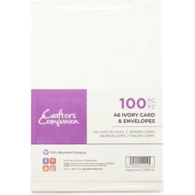 Afbeelding van Crafter&#039;s Companion A6 Ivory Card&amp;Envelopes 100 st.
