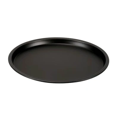 Afbeelding van FORMEGOLOSE, Roestvrijstalen pizzapan 32 cm, dubbellaags anti aanbaklaag, kleur zwart