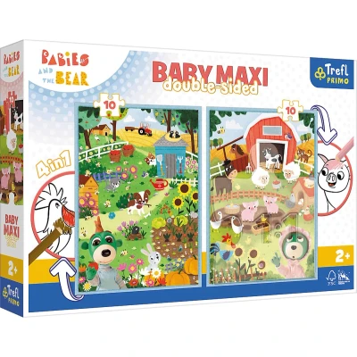 Afbeelding van Trefl 2 Puzzles Baby Maxi Puzzle Animal Babies 10 Teile.