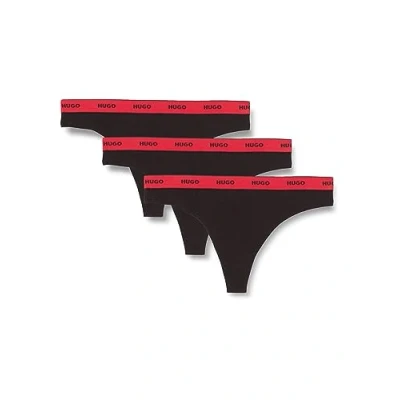 Afbeelding van HUGO Triplet 3 PACK String, Dames, Maat: XXL, Black