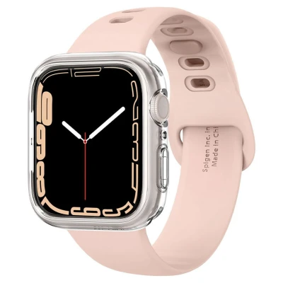 Afbeelding van Apple Watch 40 mm Hoes: Spigen Liquid Crystal Case Bumper Transparant Siliconen En TPU (zacht) Smart Covers