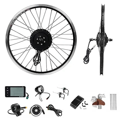 Afbeelding van YOSE POWER Elektrische fiets hub motor voorwiel 36 V 250 W 20 inch e bike conversie kit zwart met LCD display