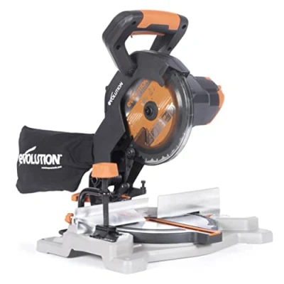 Afbeelding van Evolution Elektrisch Gereedschap R185CMS Li Draadloze Afschuif en Verstekzaag met Multifunctioneel Snijblad, 45 Snedes, Afschuifsnedes, 850W 185mm TCT Zaagblad Inclusief