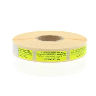 Afbeelding van Spruyt Hillen Sticker Geneesmiddel Reactie, 1000 stuks