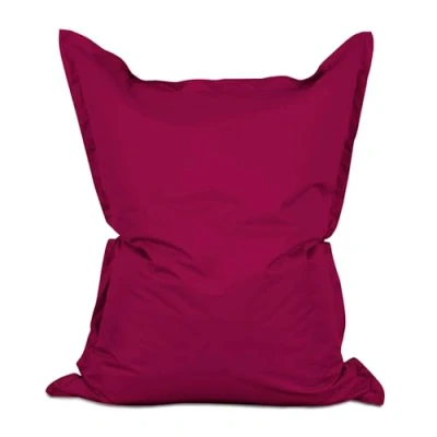 Afbeelding van Lumaland Reuzenzitzak XXL 140 x 180 cm waterdicht ligkussen voor binnen en buiten met meer dan 3 miljoen aanpasbare EPS parels Bean Bag wasbare overtrek [rode wijn]