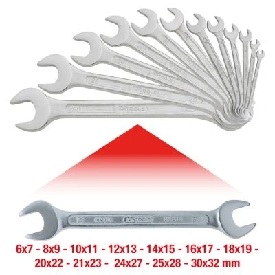 Afbeelding van KS Tools dubbele steeksleutelset 12 dlg 6x7 30x32mm