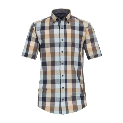 Afbeelding van Casamoda Casual Fit Overhemd, Heren, Maat: Medium, Graues dunkelblau