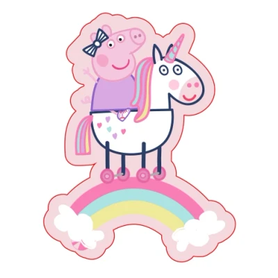 Afbeelding van Peppa Pig Kussen Gevormd Velour 5407007981144