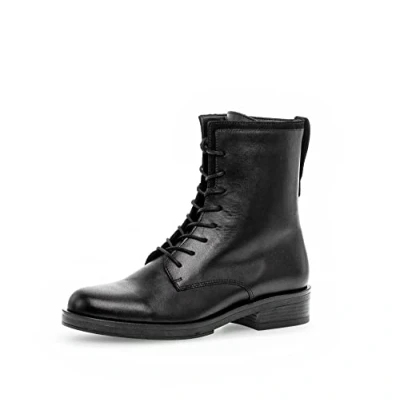 Afbeelding van Gabor Veterboots schwarz, Dames, Maat: 37, Schwarz Leer