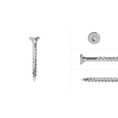 Afbeelding van Spaanplaatschroeven Verzinkt 5 x 35 mm Torx 20 met snijpunt Doos 200 Stuks