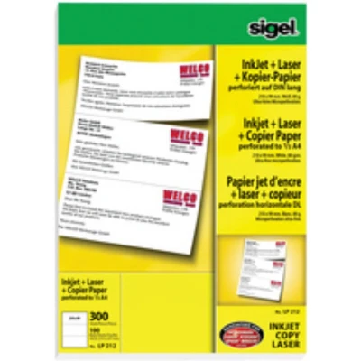Afbeelding van *kopieerpapier Sigel A4 80grs 100 vel