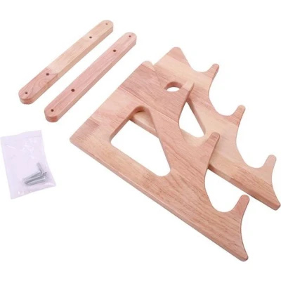 Afbeelding van Ultimate Wooden Wall Rod Rack 3 Rods Hengelrek