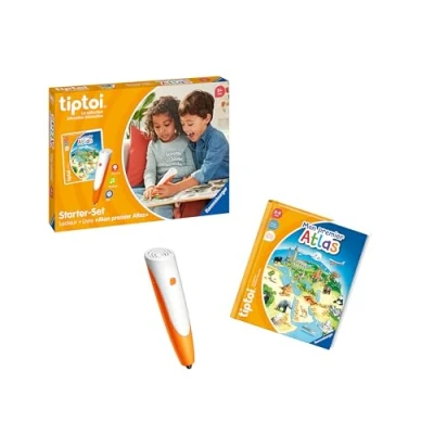 Afbeelding van Ravensburger tiptoi® starterset lezer + boek Mijn eerste Atlas elektronisch educatief spel zonder scherm vanaf 5 jaar Franse versie 00177