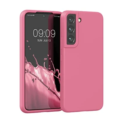 Afbeelding van kwmobile telefoonhoesje geschikt voor Samsung Galaxy S22 Hoesje met siliconen coating Smartphone case in zoetroze