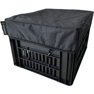 Afbeelding van Ds covers Fietskrathoes Crate L voor kratten t/m 40 x 50 cm zwart