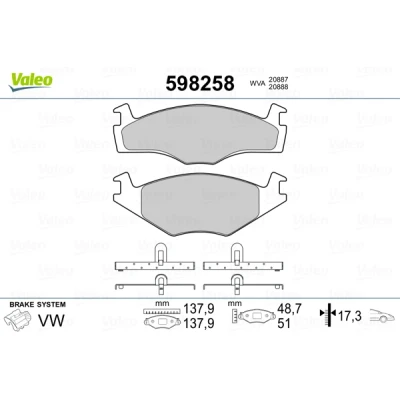 Afbeelding van Valeo Remblokset 598258