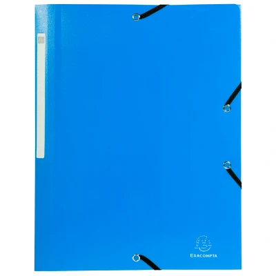 Afbeelding van Exacompta Elastomap A4, Uit Pp, 3 Kleppen En Elastiek Blauw