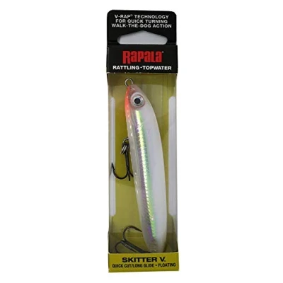 Afbeelding van Rapala Skitter V visaas hengelaccessoires met doorzichtig lichaam zoet water spinaas loopdiepte topwater 10 cm, 14 g gemaakt in Estland glas ghost
