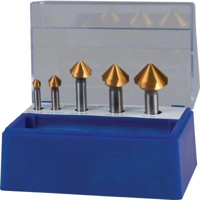 Afbeelding van Promat 5 delige ontbraam verzinkset DIN 335 C TIN coated 6.3 25mm 4000865213