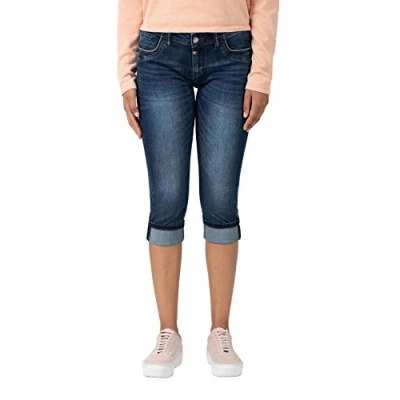 Afbeelding van TIMEZONE Dames Jeans Broeken slim TaliTZ 3/4 Fit Blauw W 31 Volwassenen