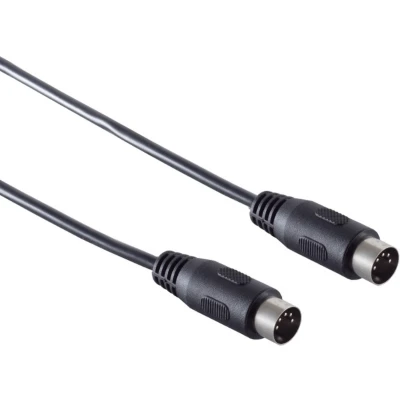 Afbeelding van DIN 5 pins MIDI / toetsenbord kabel zwart 3 meter
