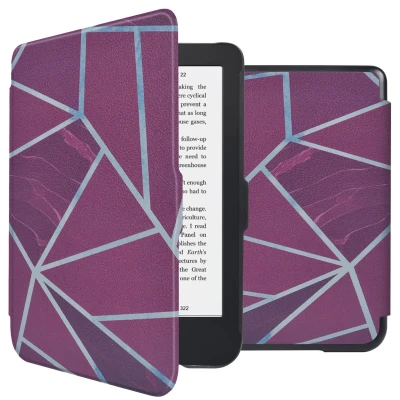 Afbeelding van Kobo Clara 2E Hoes: iMoshion Design Sleepcover Bookcase zonder stand Bordeaux Graphic Kunstleder E Reader Hoezen