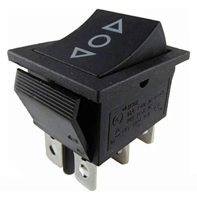 Afbeelding van tuimelschakelaar + wipknop (schakelaar en knop) in een 250V (6V 9V 12V 24V 125V) knop 6 pins ON/OFF/ON inbouw ca. 29x21,6 mm (2)
