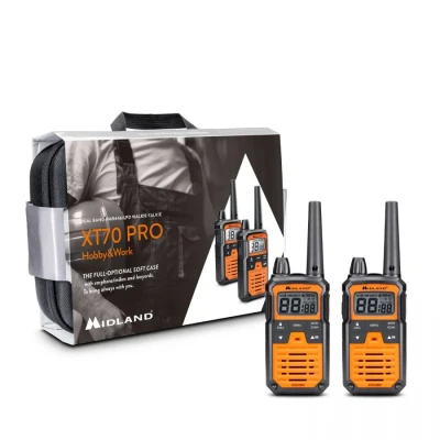 Afbeelding van Midland XT70 PRO Hobby &amp; Work Portofoonset Walkie Talkie PMR446 LPD 433 Set van 2 stuks C1465.01