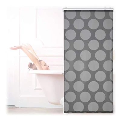 Afbeelding van Relaxdays douchegordijn 240 cm lang rolgordijn douche doucherolgordijn badgordijn 80x240cm