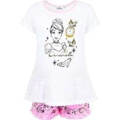 Afbeelding van Disney Princess Cinderella Shortama Wit Maat 104 4 jaar