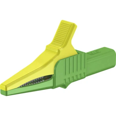 Afbeelding van Stäubli XKK 1001 Veiligheids krokodilklem CAT II Groen, Geel