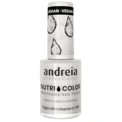 Afbeelding van Andreia Professional NutriColor ademende veganistische nagellak NC1 wit 10,5 ml