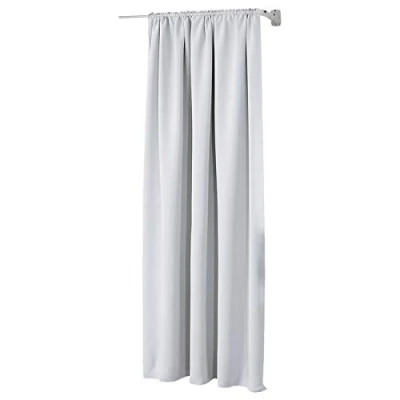 Afbeelding van WOLTU ondoorzichtig gordijn, met plissé rand, 250 g/m², zwaar verduisterend thermisch lichtdicht, voor woonkamer, kinderkamer, slaapkamer, 1 st, 135x245 cm Wit