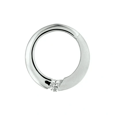 Afbeelding van Trendjuwelier huiscollectie Hanger Zilver Rond Zirkonia Poli/mat