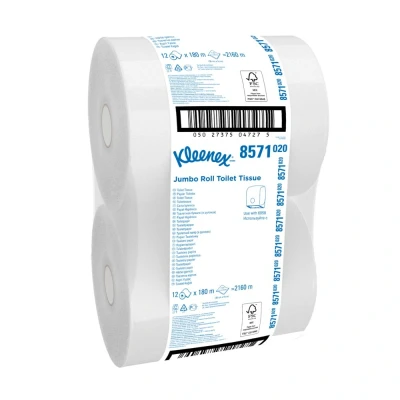Afbeelding van Kleenex 8571 12 x 180 m toiletpapier, 2 laags, wit