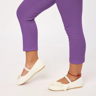 Afbeelding van Merry Style MS MS10 131 LE Meisjes 2Pack Leggings Sport Vrijetijdsbroek Lang Viscose Sporbroek Yogabroek Paars 140