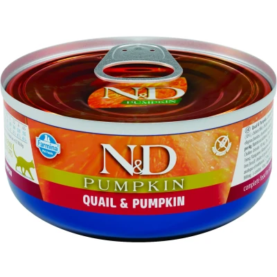Afbeelding van N&amp;D Pumpkin natvoeding voor de kat Kwartel 70 gr. per 24 stuks