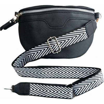 Afbeelding van VIQRI Tassen dames Crossbodytassen Bumbag Heuptas Inclusief schouderriem zwart festival zilver musthave
