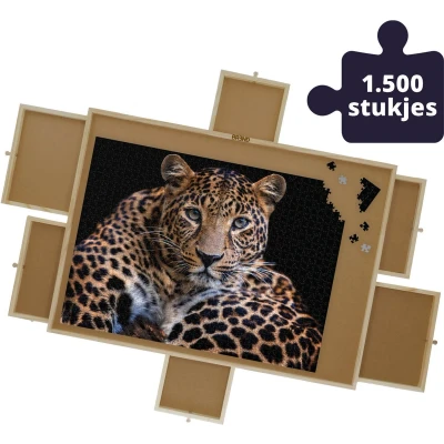 Afbeelding van BREND BR 2217 Puzzelplaat met 6 Lades Puzzelplank / Puzzeltafel voor 1500 Stukjes Inclusief Afdekplaat