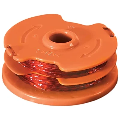 Afbeelding van Worx WA0007 grastrimmer draad voor de WG118E &amp; WG119E duurzame reservedraad spoel met 2 x 5 m lengte 1,65 mm diameter, oranje