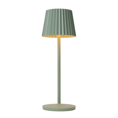 Afbeelding van Lucide JUSTINE Oplaadbare Tafellamp Binnen/Buiten Accu/Batterij LED Dimb. 1x2W 2700K IP54 Groen