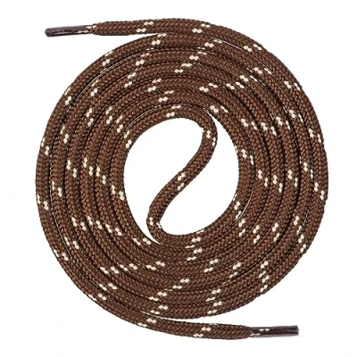 Afbeelding van Mount Swiss Ronde premium veters voor werkschoenen, wandelschoenen en trekkingschoenen polyester ø 4,5 mm zeer scheurvast kleur: bruin beige, lengte: 110 cm.