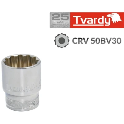 Afbeelding van Tvardy Bi hexagon dopsleutel 23 mm robuust chroom vanadium knurled ring