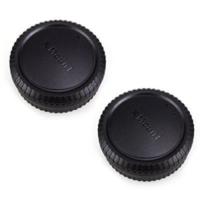 Afbeelding van JJC Body Cap + achterste lensdoppenset voor Fujifilm X spiegelloze camera&#039;s met verwisselbare lens en mount lenssysteem (2 sets)