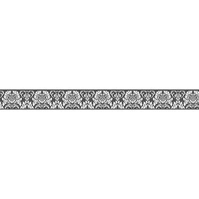 Afbeelding van BAROK ORNAMENTEN BEHANGRAND Zelfklevend zwart wit A.S. Création Only Borders 11