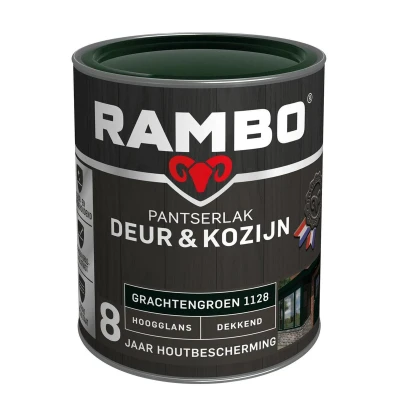Afbeelding van Rambo Pantserlak Deur &amp; Kozijn Hoogglans Dekkend Lak 750 ml Grachtengroen