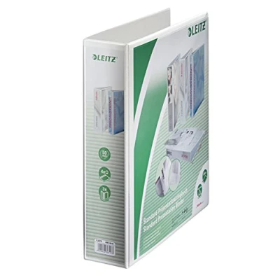 Afbeelding van Leitz 42870001 ringband presentatie, met tassen, A4, PP, 4 ringen, 50 mm, wit