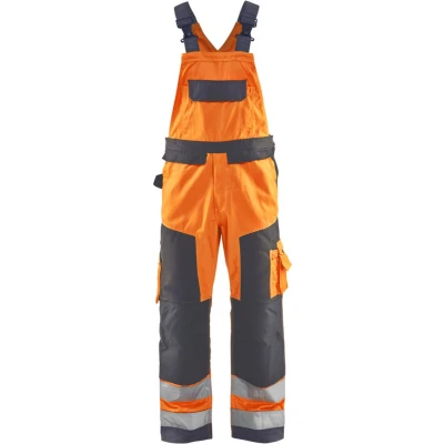 Afbeelding van Blaklader Bretelbroek High Vis 2660 1811 Oranje/Medium Grijs D108