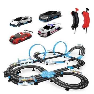 Afbeelding van AGM MASETCH High Speed Series Slot Car Race Track Sets Cars, Racebanen &amp; Accessoires Elektrische Racebaan, Duale Racebaan (13,5 Meter lang)